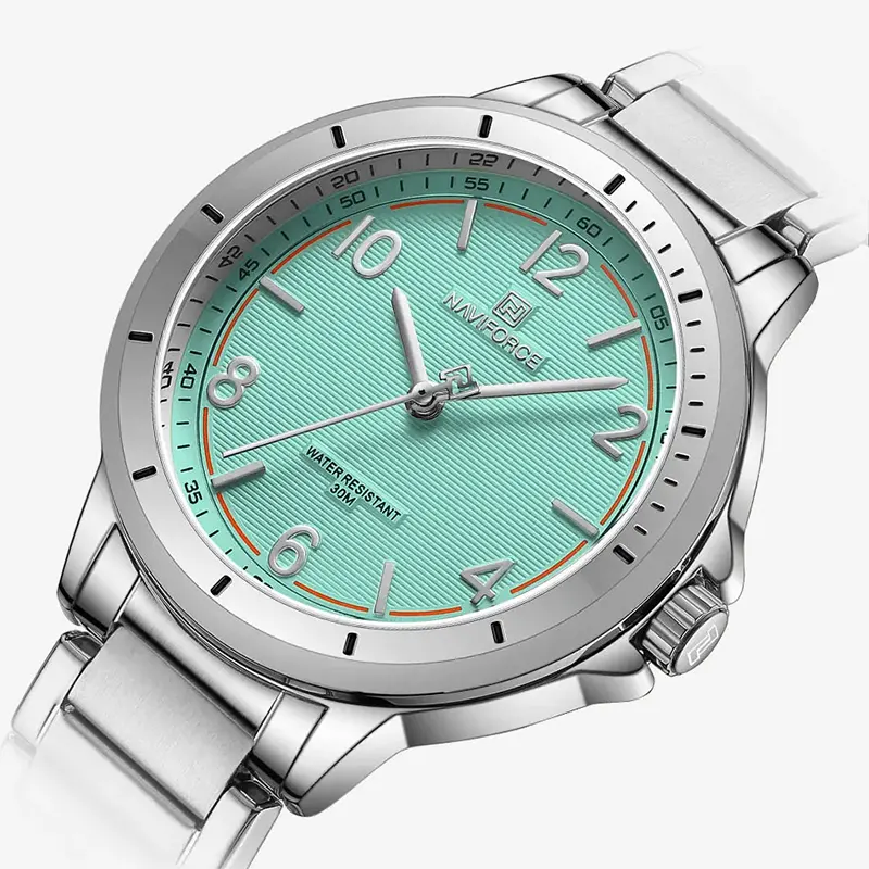 Naviforce NF5021 Fashion Tiffany Blue Dial Ladies Watch